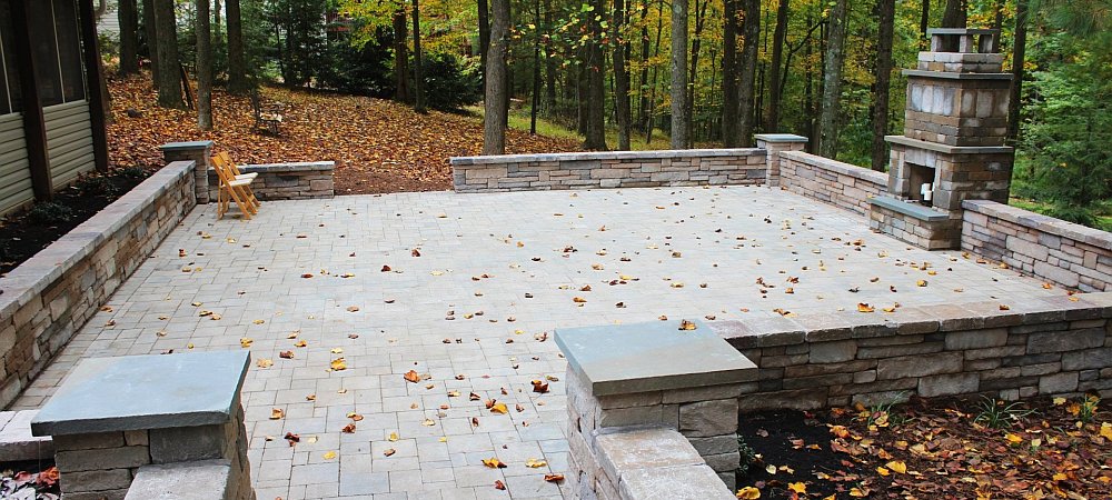 Outdoor Spaces::Patios, Walkways, Sidewalks, Driveways, Steps, Retaining Walls, Outdoor Living Spaces... read more Seth Maurer Landscaping Hardscaping Patio Fireplace M 16 cropped